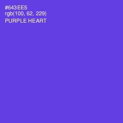 #643EE5 - Purple Heart Color Image