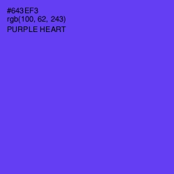 #643EF3 - Purple Heart Color Image