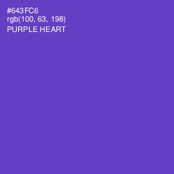 #643FC6 - Purple Heart Color Image