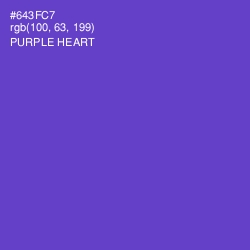 #643FC7 - Purple Heart Color Image