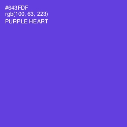 #643FDF - Purple Heart Color Image