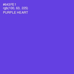 #643FE1 - Purple Heart Color Image