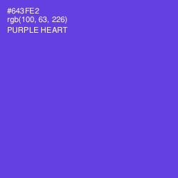 #643FE2 - Purple Heart Color Image