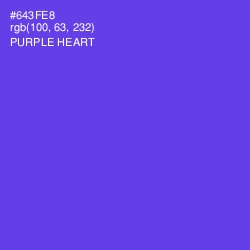 #643FE8 - Purple Heart Color Image