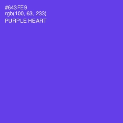 #643FE9 - Purple Heart Color Image