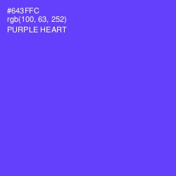 #643FFC - Purple Heart Color Image