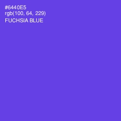 #6440E5 - Fuchsia Blue Color Image