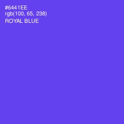 #6441EE - Royal Blue Color Image