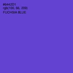 #6442D1 - Fuchsia Blue Color Image