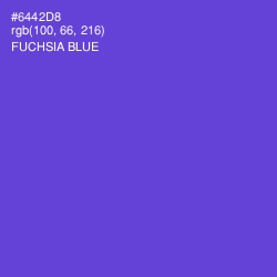 #6442D8 - Fuchsia Blue Color Image