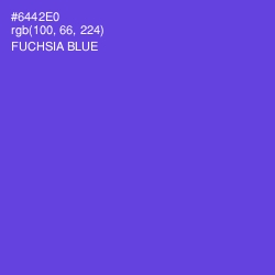 #6442E0 - Fuchsia Blue Color Image