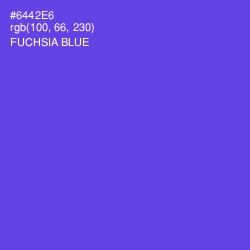 #6442E6 - Fuchsia Blue Color Image