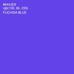 #6442E9 - Fuchsia Blue Color Image