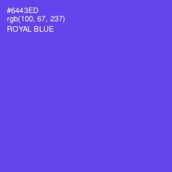 #6443ED - Royal Blue Color Image