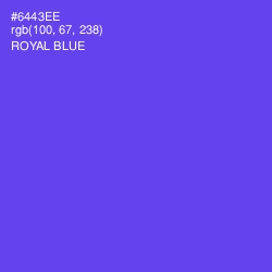 #6443EE - Royal Blue Color Image