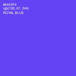 #6443F4 - Royal Blue Color Image