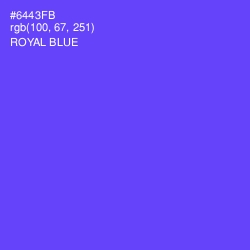 #6443FB - Royal Blue Color Image