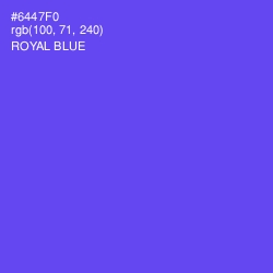#6447F0 - Royal Blue Color Image