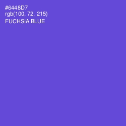 #6448D7 - Fuchsia Blue Color Image