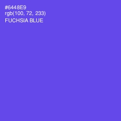 #6448E9 - Fuchsia Blue Color Image