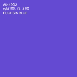 #6449D2 - Fuchsia Blue Color Image