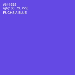 #6449E5 - Fuchsia Blue Color Image