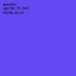 #6449F2 - Royal Blue Color Image