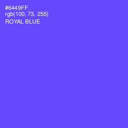 #6449FF - Royal Blue Color Image