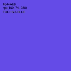 #644AE6 - Fuchsia Blue Color Image