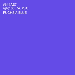 #644AE7 - Fuchsia Blue Color Image