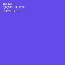 #644AE9 - Royal Blue Color Image