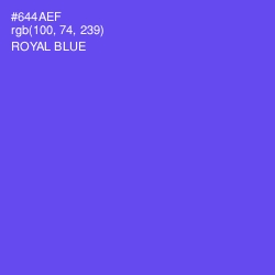 #644AEF - Royal Blue Color Image
