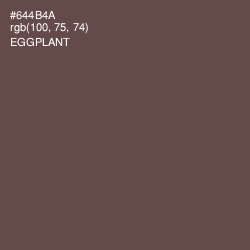 #644B4A - Eggplant Color Image