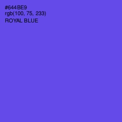 #644BE9 - Royal Blue Color Image