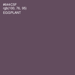 #644C5F - Eggplant Color Image