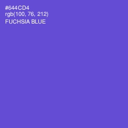 #644CD4 - Fuchsia Blue Color Image