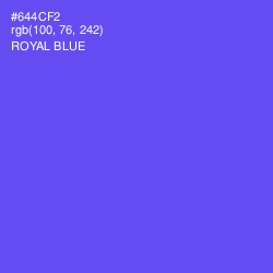 #644CF2 - Royal Blue Color Image