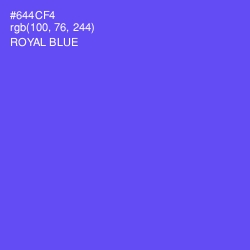 #644CF4 - Royal Blue Color Image