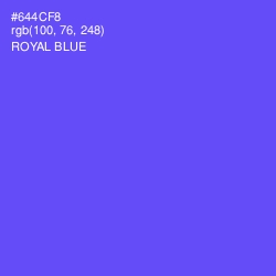 #644CF8 - Royal Blue Color Image