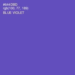 #644DBD - Blue Violet Color Image