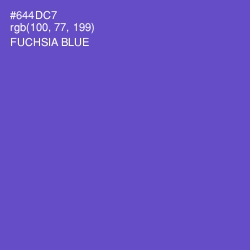 #644DC7 - Fuchsia Blue Color Image