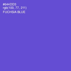 #644DD3 - Fuchsia Blue Color Image