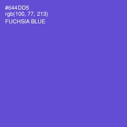#644DD5 - Fuchsia Blue Color Image