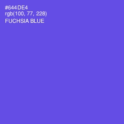 #644DE4 - Fuchsia Blue Color Image