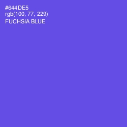 #644DE5 - Fuchsia Blue Color Image