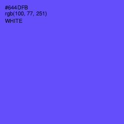 #644DFB - Royal Blue Color Image