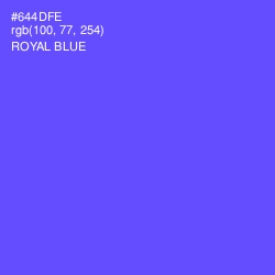 #644DFE - Royal Blue Color Image