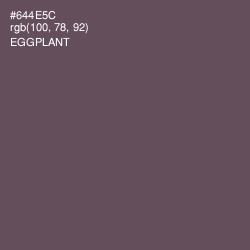 #644E5C - Eggplant Color Image
