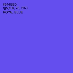 #644EED - Royal Blue Color Image