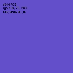 #644FCB - Fuchsia Blue Color Image